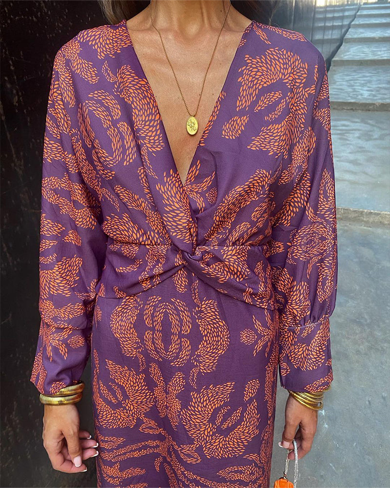 Catrina | Bohemian Midi Dress for Women with Print