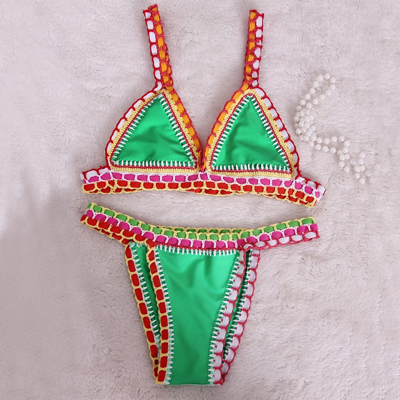 Dory | Crocheted Boho Bikini Set with Stretch Top