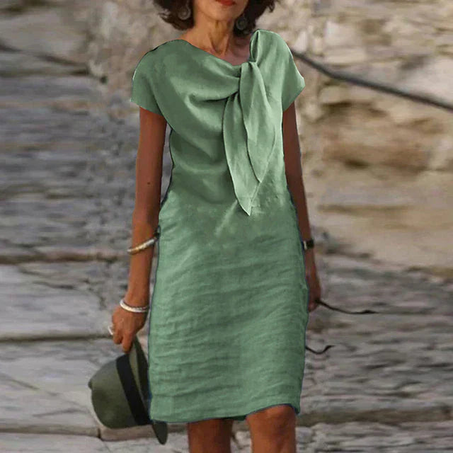 Breann | Elegant Bow Detail Midi Women's Dress