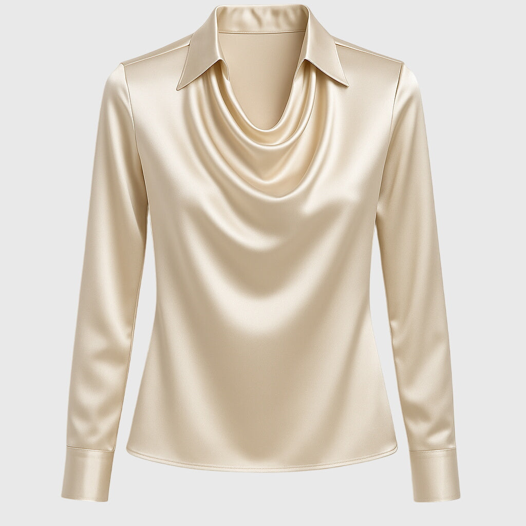 Chic Refined Women's Blouse with Long Sleeves