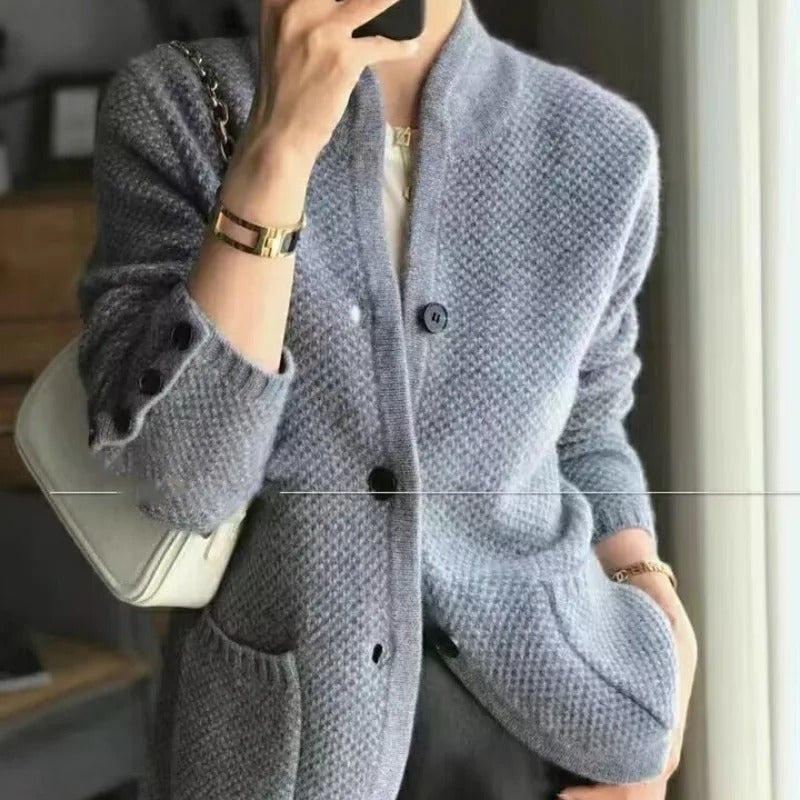 Leila | Luxury Classic Wool Cardigan