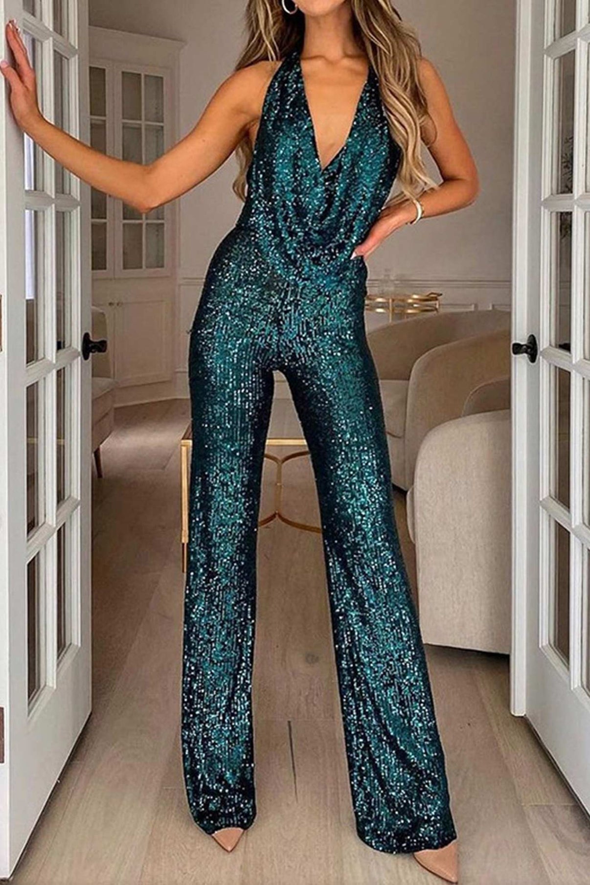 Antonette| Glamorous Sequin Jumpsuit