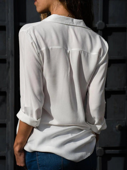 Elegant Airy Women's Blouse With Long Sleeves