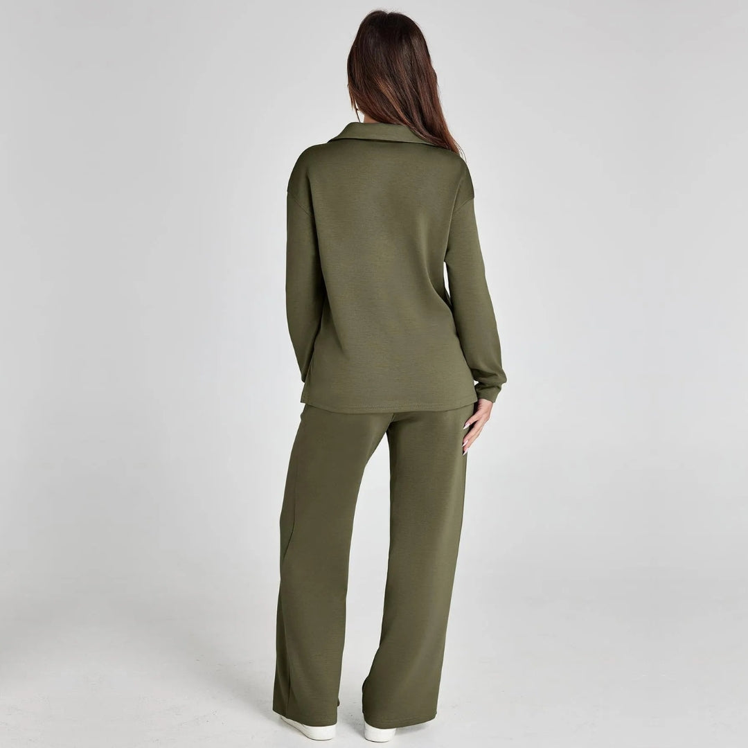 Stylish Women's Loungewear Set with Wide Legs