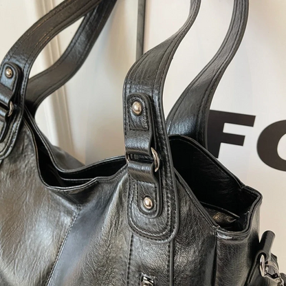 Malyna | Casual Shoulder Bag with Zippers and Adjustable Strap