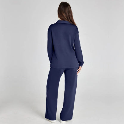 Stylish Women's Loungewear Set with Wide Legs