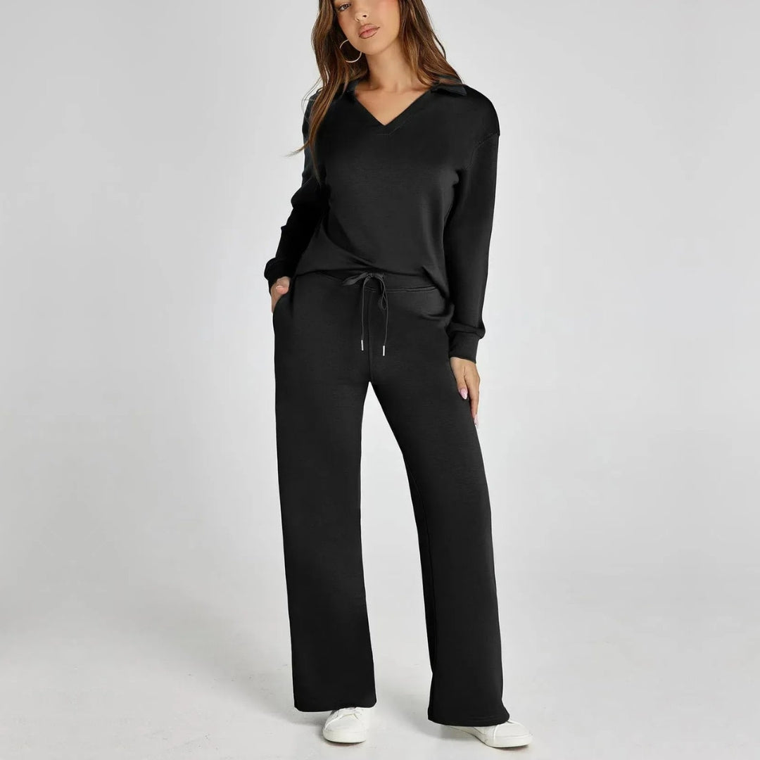 Stylish Women's Loungewear Set with Wide Legs