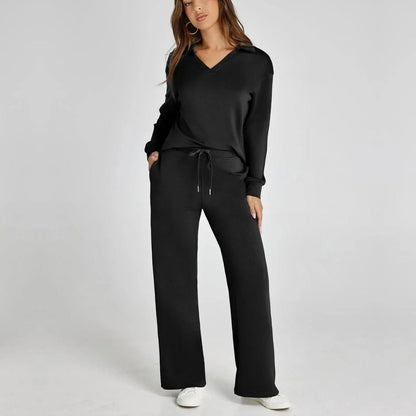 Stylish Women's Loungewear Set with Wide Legs