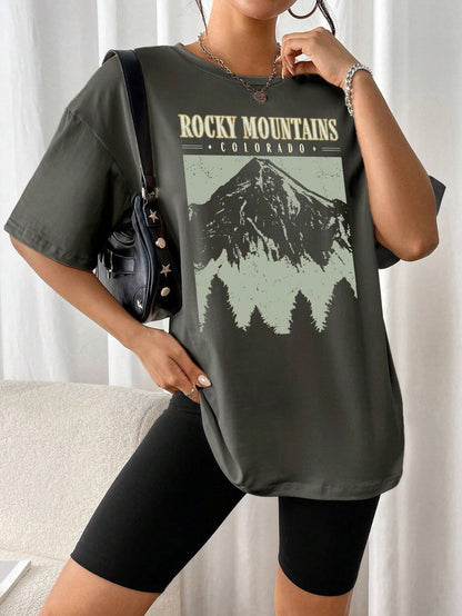 Stylish Oversized Women's T-shirt With Print