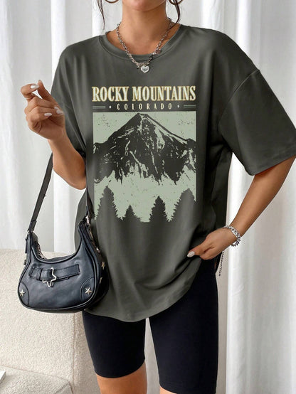 Stylish Oversized Women's T-shirt With Print