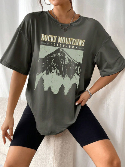 Stylish Oversized Women's T-shirt With Print