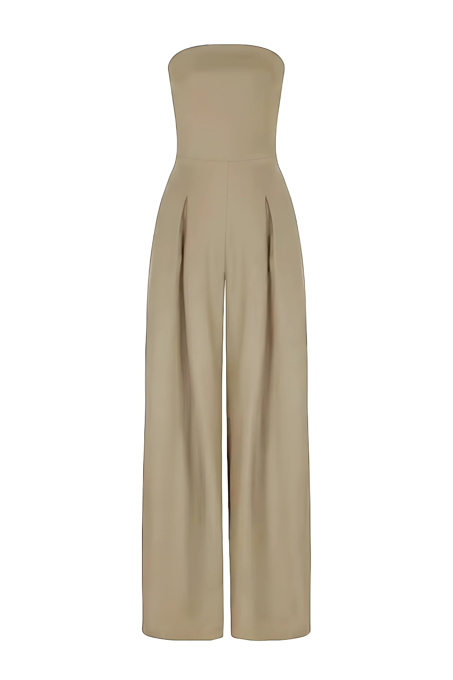 Chic Strapless Women's Jumpsuit With High Waist And Wide Legs