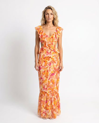 naomi-maxi-jurk-met-ruches-oranje-1