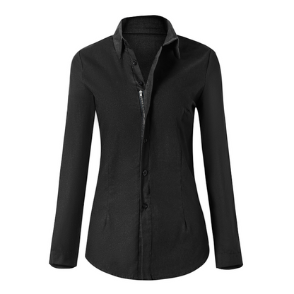 Trendy Classic Women's Blouse with Long Sleeves
