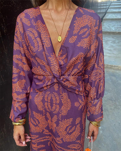 Catrina | Bohemian Midi Dress for Women with Print