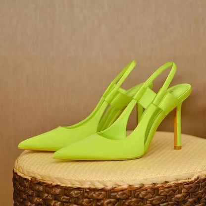 Philia| Pointed Slingback Heels with High Heel