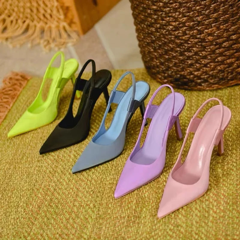 Philia| Pointed Slingback Heels with High Heel