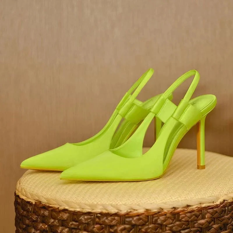 Philia| Pointed Slingback Heels with High Heel