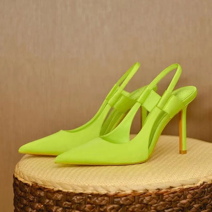 Philia| Pointed Slingback Heels with High Heel