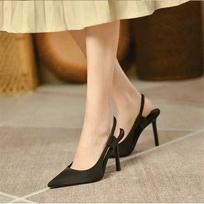 Philia| Pointed Slingback Heels with High Heel