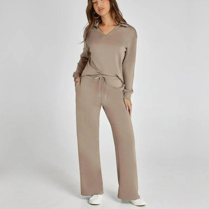 Stylish Women's Loungewear Set with Wide Legs