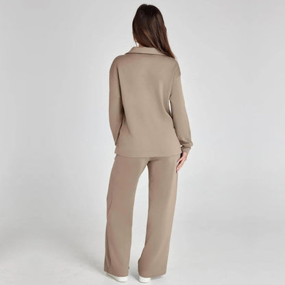 Stylish Women's Loungewear Set with Wide Legs