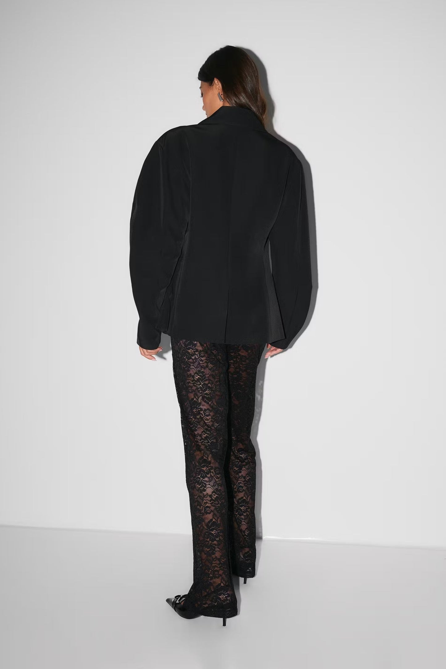 Luxury Elegant Women's Pants with Lace and Wide Legs