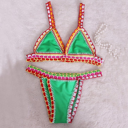 Dory | Crocheted Boho Bikini Set with Stretch Top