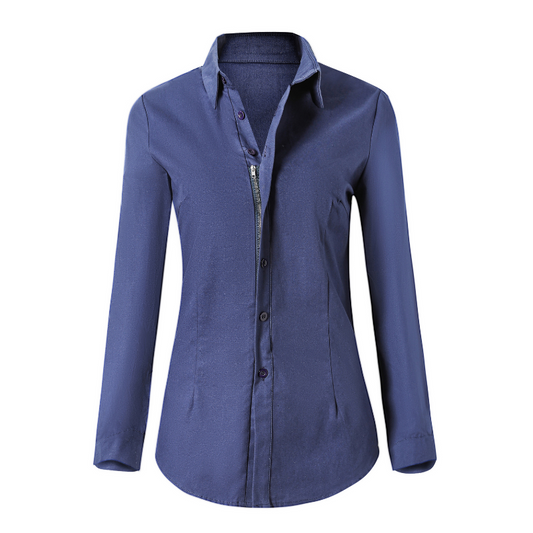 Trendy Classic Women's Blouse with Long Sleeves