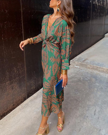 Catrina | Bohemian Midi Dress for Women with Print