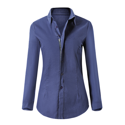 Trendy Classic Women's Blouse with Long Sleeves