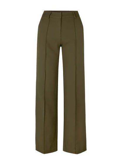 High Waist Women's Trousers with Straight Fit