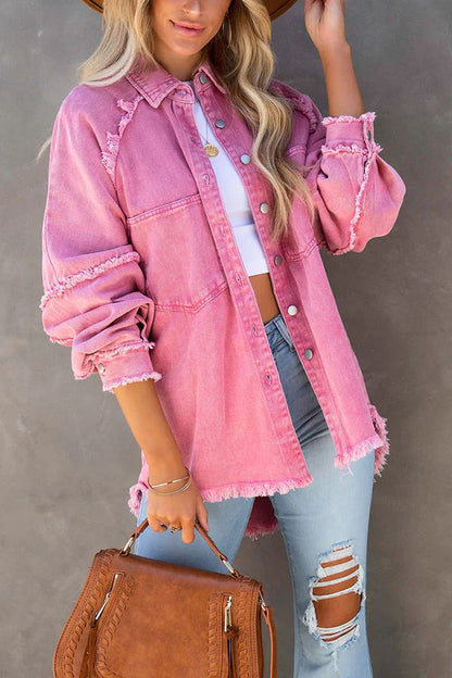 Trendy stylish women's denim jacket