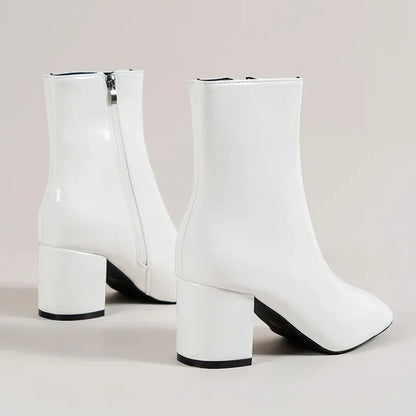 Elegant comfortable women's ankle boots with heel
