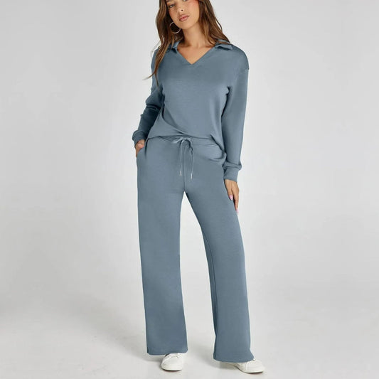 Stylish Women's Loungewear Set with Wide Legs