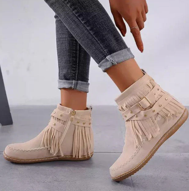 Margo | Suede Fringe Boots