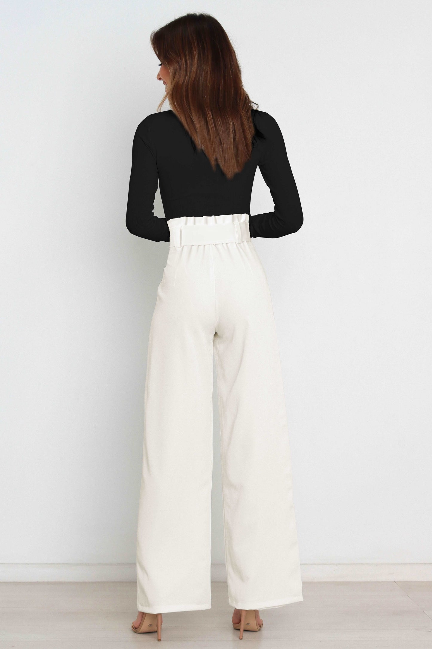 Fenna | High Waist Paperbag Pants with Bow Detail