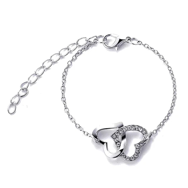 Silke | Heart-Shaped Jewelry Set with Rhinestones
