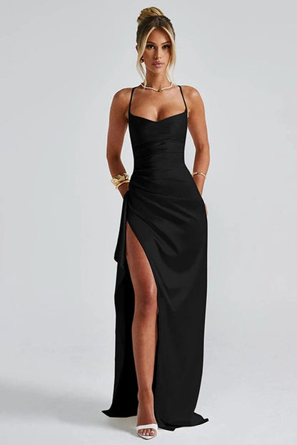 Elegant Refined Ladies Evening Dress with Split