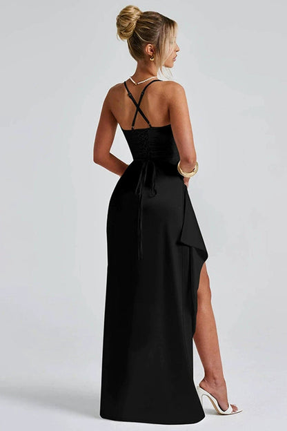 Elegant Refined Ladies Evening Dress with Split