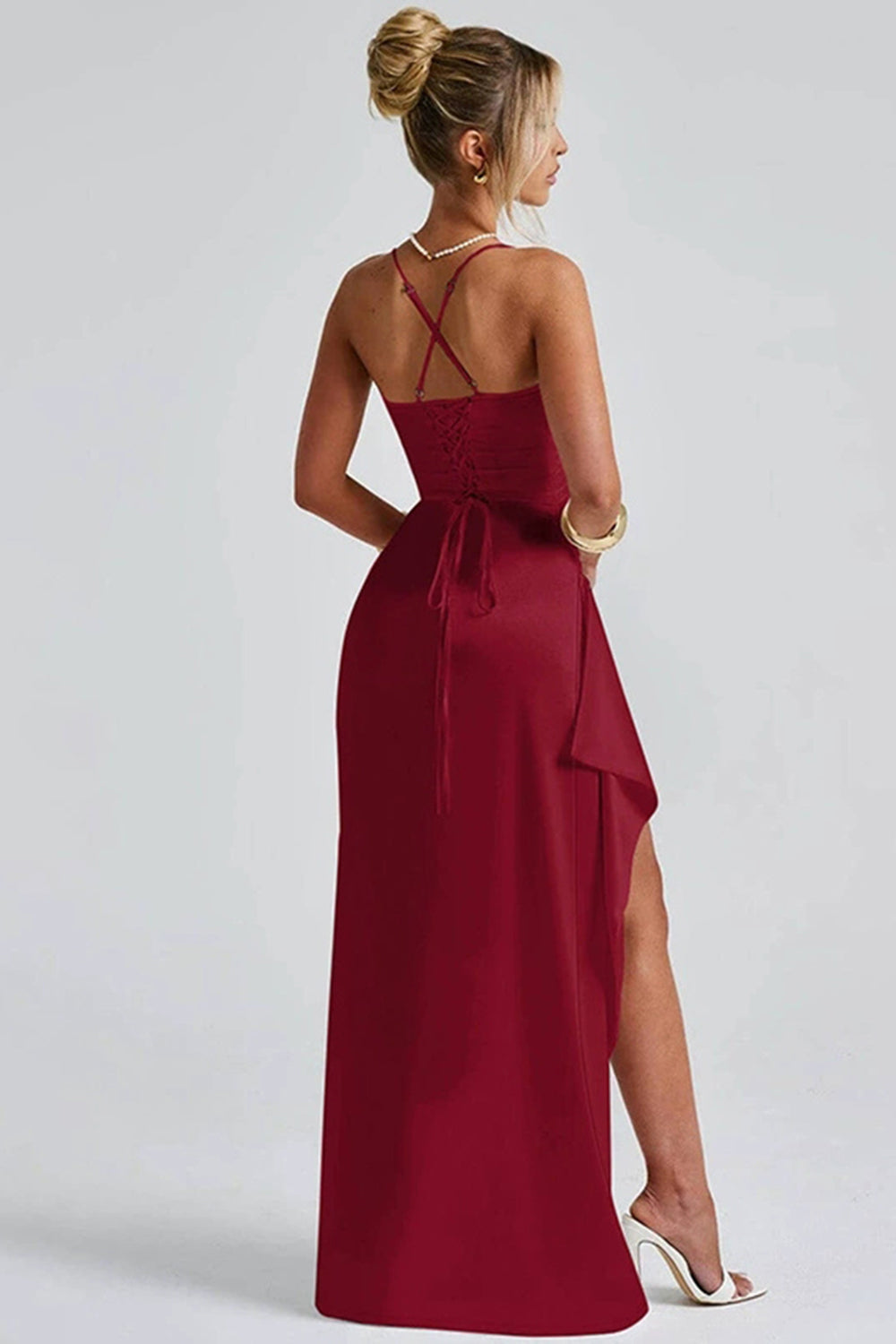 Elegant Refined Ladies Evening Dress with Split