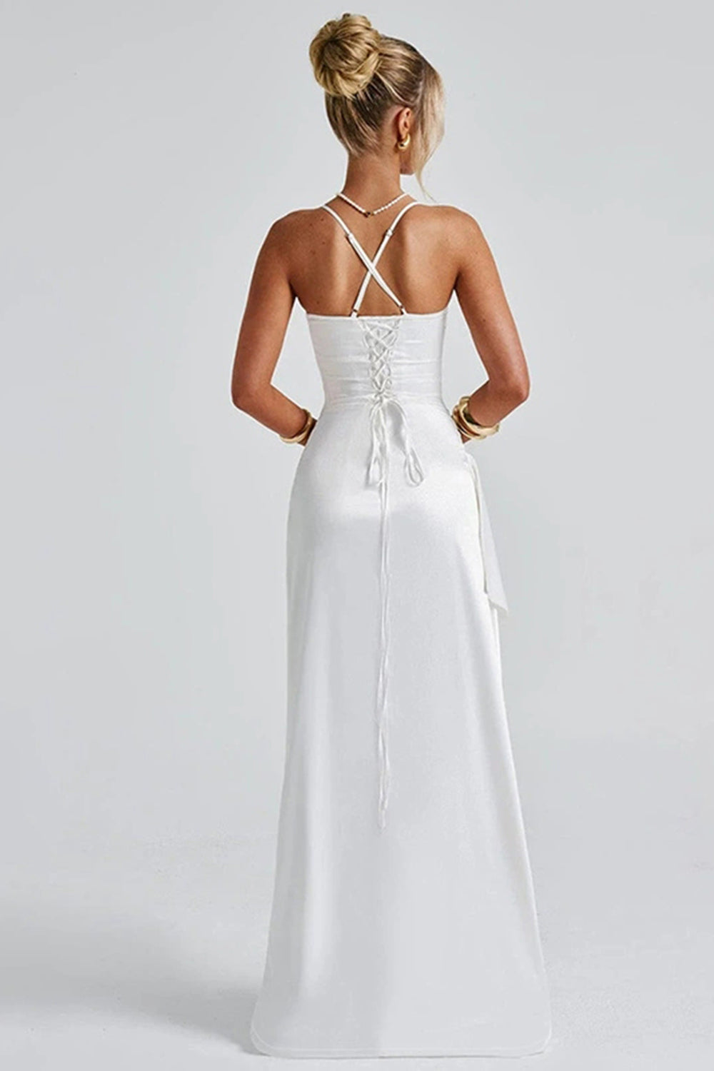 Elegant Refined Ladies Evening Dress with Split