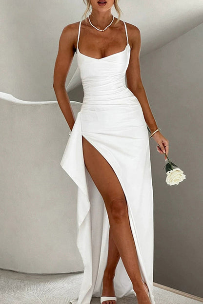 Elegant Refined Ladies Evening Dress with Split