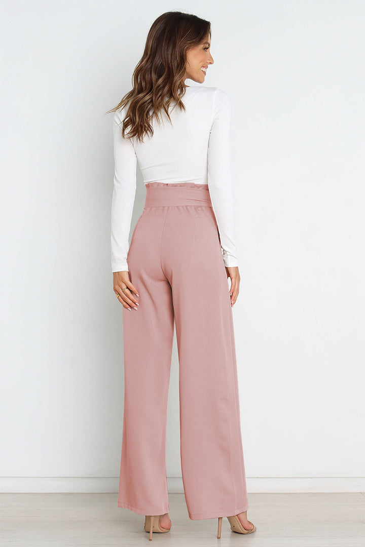 Fenna | High Waist Paperbag Pants with Bow Detail
