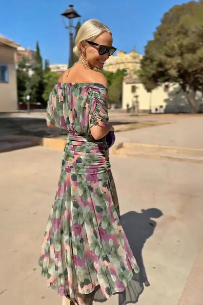 Stylish Off-Shoulder Maxi Dress For Women With Airy Fit