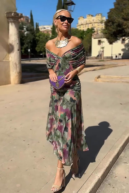 Stylish Off-Shoulder Maxi Dress For Women With Airy Fit
