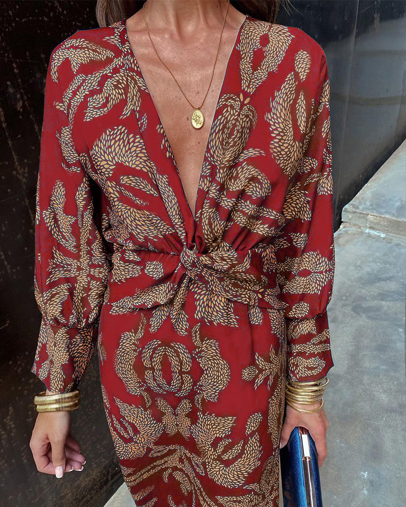 Catrina | Bohemian Midi Dress for Women with Print