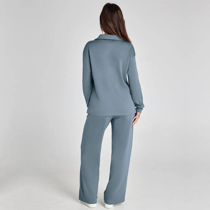 Stylish Women's Loungewear Set with Wide Legs