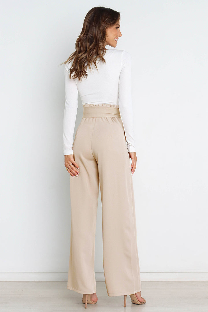 Fenna | High Waist Paperbag Pants with Bow Detail