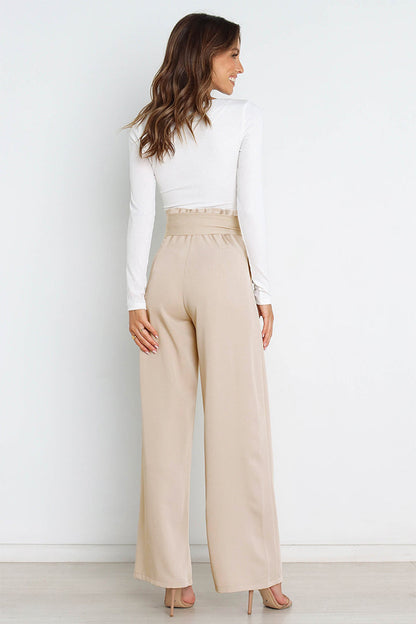 Fenna | High Waist Paperbag Pants with Bow Detail